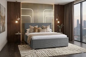 DIDI ágy 160x200 cm Világosszürke Matrac nélkül