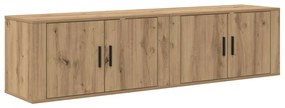 vidaXL Fali TV szekrény szett 2 pcs Artisan tölgy 80 x 34,5 x 40 cm