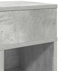 2 db betonszürke éjjeliszekrény fiókkal 25 x 31 x 66 cm