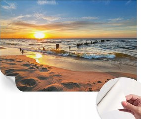 Design fali fotótapéta öntapadós tengerpart nyugat 104x70 cm