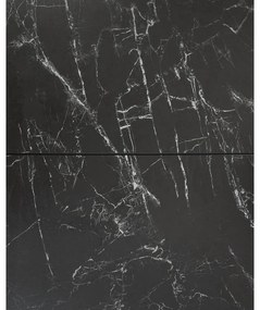 Fekete kerek bővíthető étkezőasztal kerámia asztallappal ø 160 cm Vashti – Kave Home