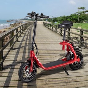 Elektromos Roller levehető üléssel, kosárral - Piros GBR-15 - HITEL NINCS!!!