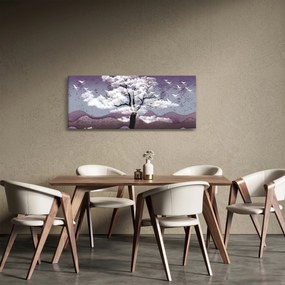 Kép - Fa a felhőkben (120x50 cm)