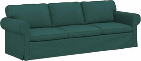 vidaXL Kanapé Sötétzöld 215 x 82 x 80 cm szövet