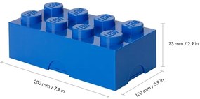 Uzsonnás doboz 10 x 20 x 7,5 cm, többféle - LEGO szín: kék