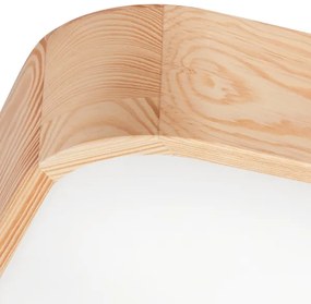 Mennyezeti lámpa NATURAL SQUARE 4xE27/15W/230V 45x45 cm fenyő