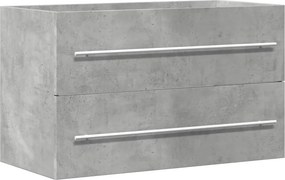 vidaXL betonszürke szerelt fa mosdószekrény 80 x 38,5 x 48 cm