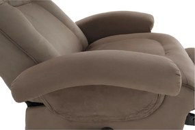 Mechanikusan állítható pihenő fotel, szürkés barna textil, SUAREZ