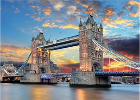 Kép - Tower Bridge, London, Anglia (üvegen) (70x50 cm)