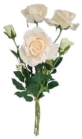 Rózsa művirág fehér, 68 cm, 5 db