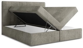 Szürke ágyneműtartós boxspring ágy 180x200 cm Palta – Makamii