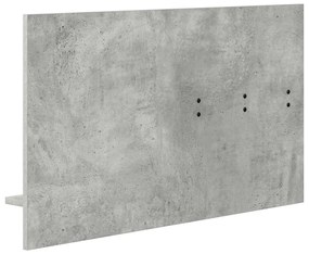 Fali Kabáthorog polcokkal Beton szürke 90 x 10 x 50 cm Faanyag