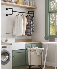 2 db LINEA fekete fali vállfaakasztó szett