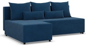 Nobu sarokkanapé, kordbársony, univerzális oldal, kék