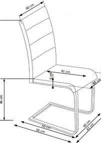 K85 Szánkótalpas szék Fekete