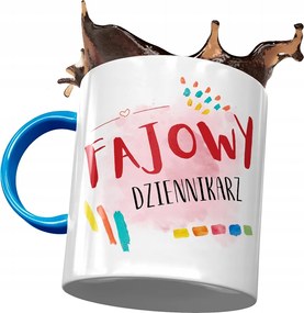 Kék Bögre Újságírónak Cool Ajándék Nyomtatott Fotóval