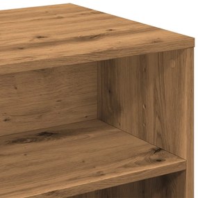 kézműves tölgy színű szerelt fa TV-szekrény 120 x 40 x 40 cm