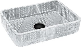 Mexen Akra 46 x 33 cm-es áttetsző üvegasztali mosdókagyló - 24024600