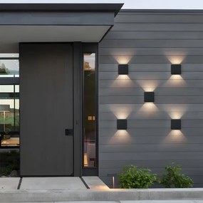 Brilagi - LED kültéri fali lámpatest DOUBLERAY LED/6W/230V fekete IP54