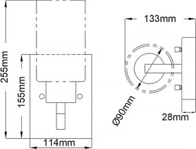 Kichler Deryn KL-DERYN1-DAG Fali lámpa 1x60W/E27