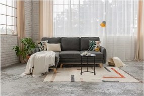 Szürke kordbársony kinyitható sarokkanapé (variálható) Tori – Bonami Selection