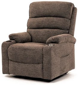 Elektromos TV és Relaxfotel Barna Szörvet Kárpittal. TV-S8348 CRM2