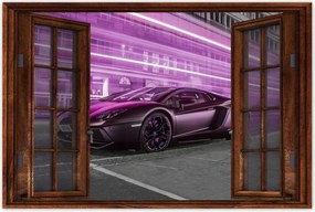 Poszterek 120x80 Lila sportautó