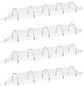 4 db üvegszál és polipropilén hálóalagút 1,5 x 5 m