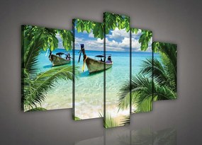 Vászonkép 170x100 Trópusi tengerpart paradicsom sziget pálmafák tenger óceán Thaiföld
