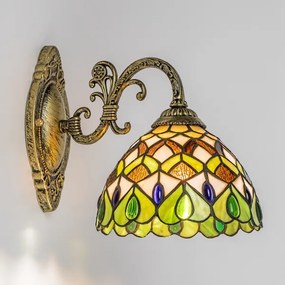 Brilagi - Tiffany stílusú vitrázs fali lámpa MARGARET 1xE27/40W/230V
