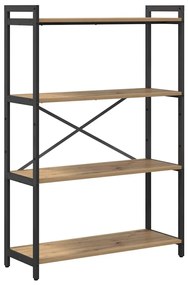 Könyvszekrény kézműves tölgy 80 x 30 x 118 cm Faanyag