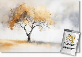 Fotótapéta Flizelina Természet Kilátás Fa Ősz Köd Szürke 250x175 ragasztó