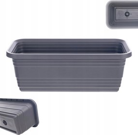 Erkélyláda Virágtartó 40cm Antracit Virágtartó Láda Kadax