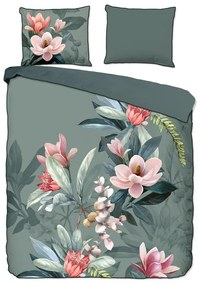 Rose zöld organikus pamut kétszemélyes ágyneműhuzat, 200 x 220 cm - Descanso