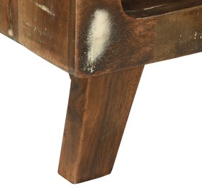 Dohányzóasztal 90x50x35 cm Tömör Fa Újrahasznosított