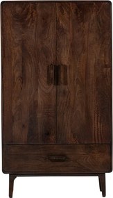 Sötét natúr színű mangófa szekrény 85x150x35 cm Liya – WOOOD