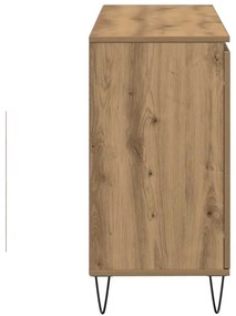 kézműves tölgy színű szerelt fa tálalószekrény 101,5 x 35 x 70 cm