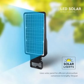 LED Napelemes utcai lámpa érzékelővel LED/40W/9,6V IP65 6000K + távirányító