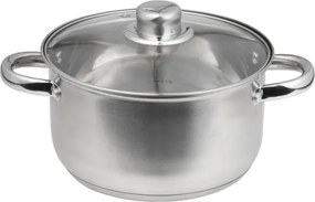 Rozsdamentes acél fazék Santo fedővel 18 cm Domotti