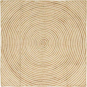 vidaXL Szőnyeg Természetes és Fehér 160 x 160 cm Juta