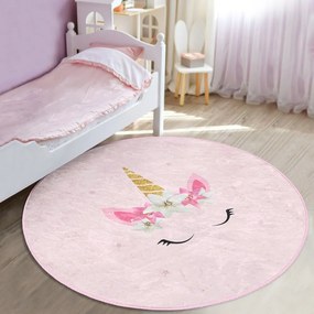 Rózsaszín gyerek szőnyeg ø 80 cm Comfort – Mila Home