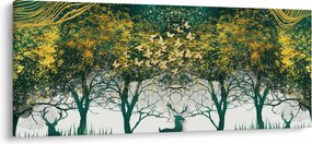 Kép - Szarvas a zöld erdőben (120x50 cm)