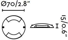 FARO 70547 - KEENAN LED kültéri beépíthető lámpa 0,8W 12V IP67