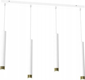 Ewilight Függőlámpa 4pontos díszléc Tube Lux 4xminiGU10 fehér/arany