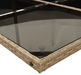 vidaXL 15 részes vegyes bézs polyrattan kerti étkezőgarnitúra párnával