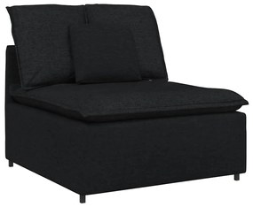fekete moduláris kanapé középső modul párnákkal 100 cm