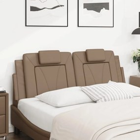 cappuccino színű műbőr fejtámla párna 120 cm