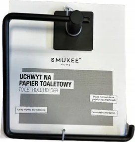 Fürdőszobai WC-papír tartó fekete minimalista Smukee