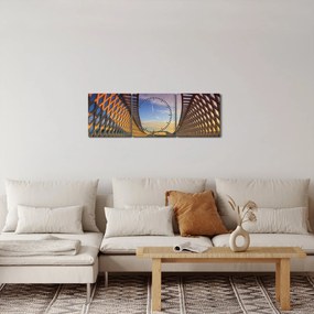 A modern hídépítészet képe (órával) (90x30 cm)