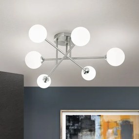 Orion DL 7-786/6 - Felületre szerelhető csillár  SNOWWHITE 6xG9/20W/230V átm. 84 cm matt króm